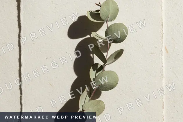 Abstract Botanical gift voucher design