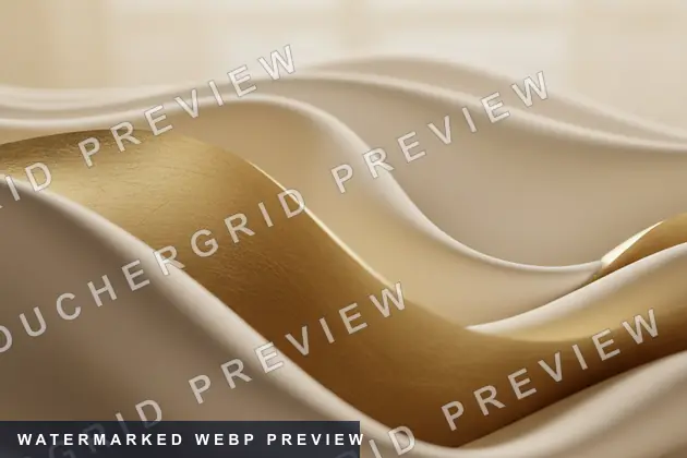 Abstract Gold gift voucher design