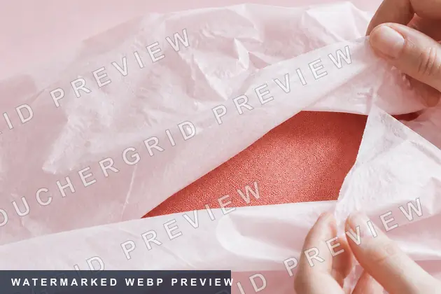Tissue Paper gift voucher design
